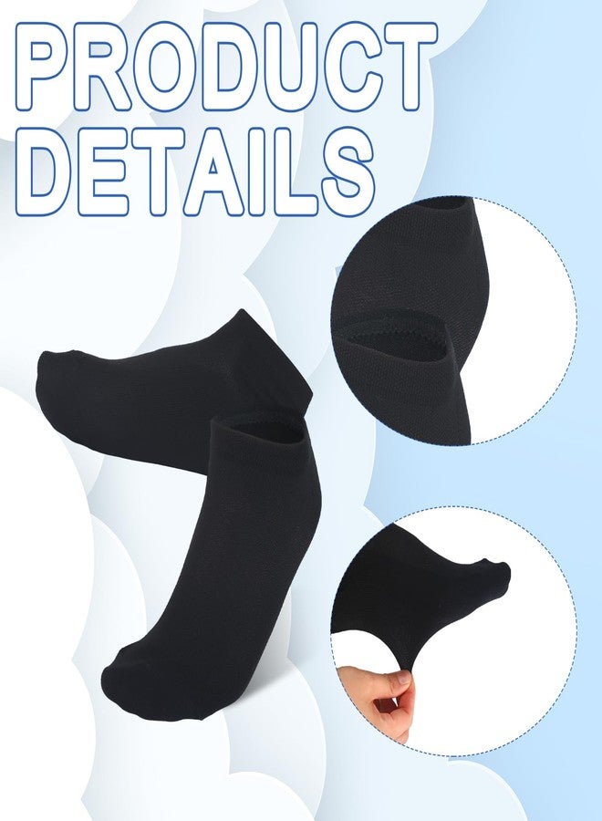 Chicingyou 4 Pairs Silk Liner Socks for Adult Ankle No Show Moisture Wicking Socks Soft Athletic Running Liner Lightweight Hiking Casual Sports Accessories for Men and Women (L,Black) - Image 3